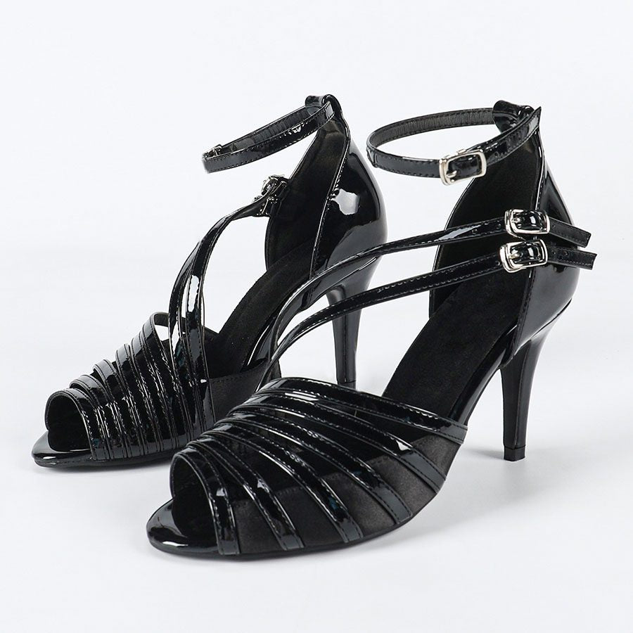 Women's Satin Customized Heel Rubber Sole Salsa Shoes Ballroom Dance Shoes Latin Shoes