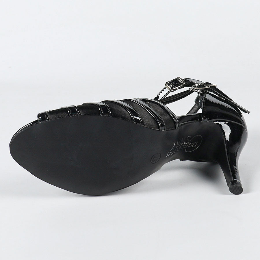 Women's Satin Customized Heel Rubber Sole Salsa Shoes Ballroom Dance Shoes Latin Shoes