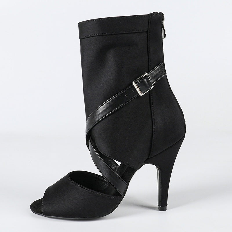 Women's Stretch Cloth Customized Heel Heels Dance Boots JazDancing Shoes
