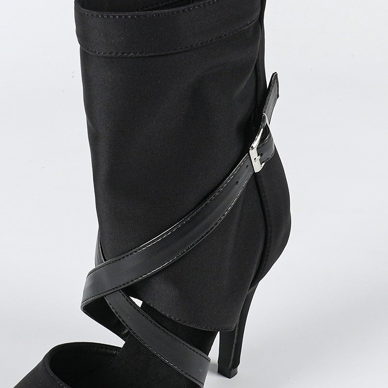 Women's Stretch Cloth Customized Heel Heels Dance Boots JazDancing Shoes
