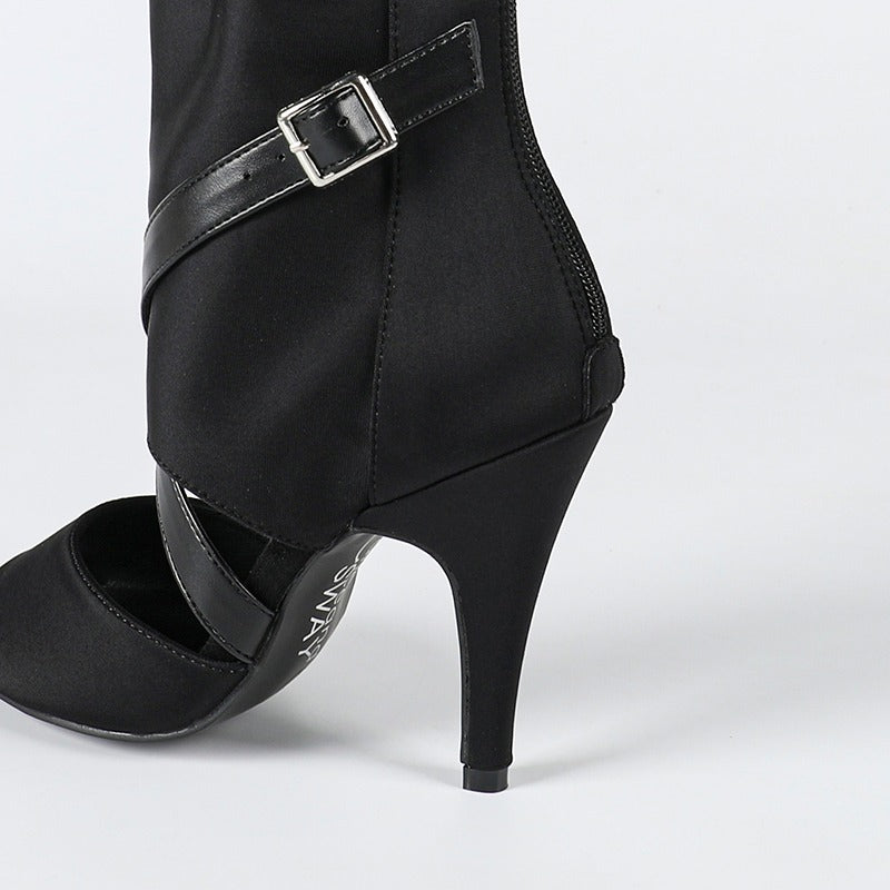 Women's Stretch Cloth Customized Heel Heels Dance Boots JazDancing Shoes
