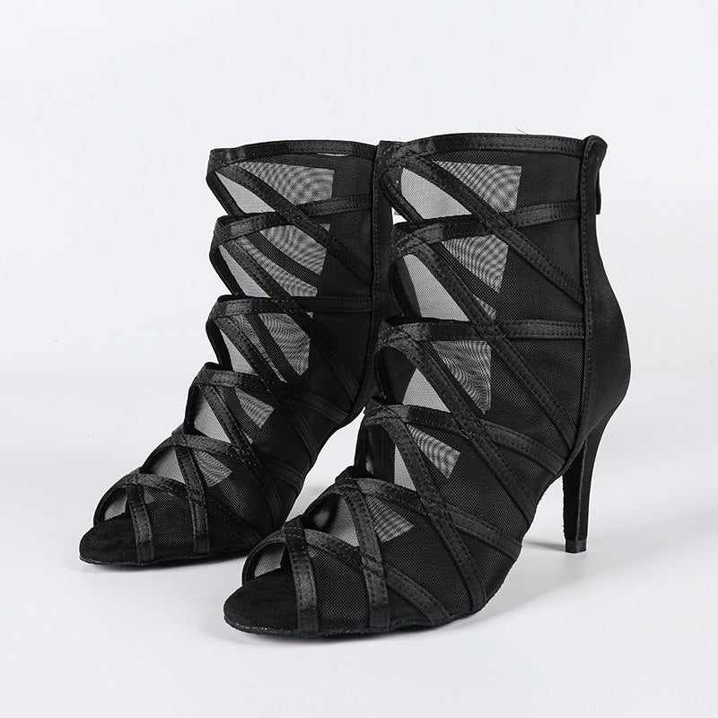 Women's Lace Customized Heel Heels Dance Boots JazSalsa Dancing Shoes