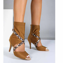 Women's Stretch Cloth Customized Heel Rubber Sole Heels Dance Boots JazDancing Shoes
