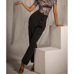 Women's High-waist Rope-tied National Standard Dance Pants Training Clothes