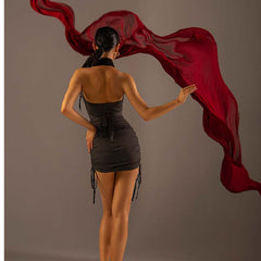 Women's Latin Dress Dance Wear Training Performance Dress
