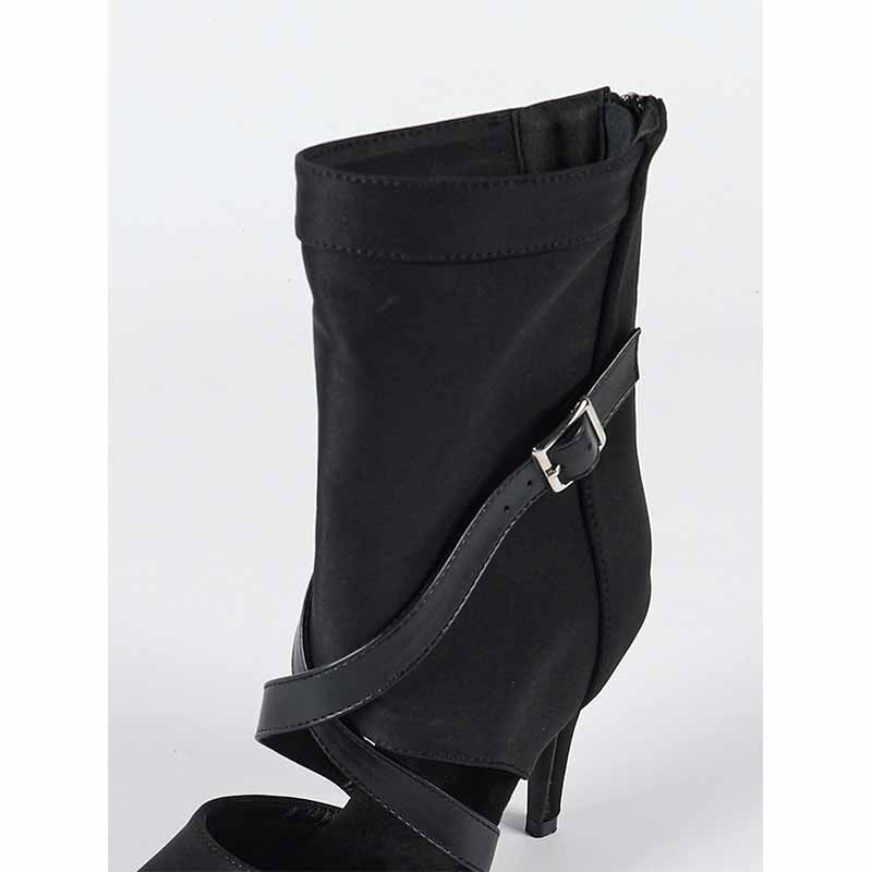 Women's Stretch Cloth Customized Heel Rubber Sole Heels Dance Boots JazDancing Shoes