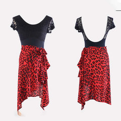 Women's Milk Silk Print Latin Dance Srt Training Performance Wear