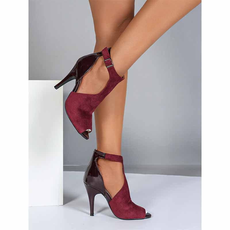 Women's PU Suede Customized Heel Rubber Sole Dance Boots Dance Shoes
