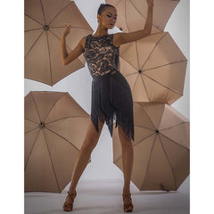 Women's Tassel Latin Dance Srt Standard Training Clothes