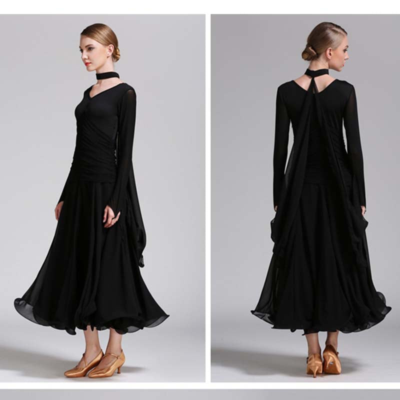 Women's Modern Dance Dress Ballroom Dancing Costume Training Performance Dress