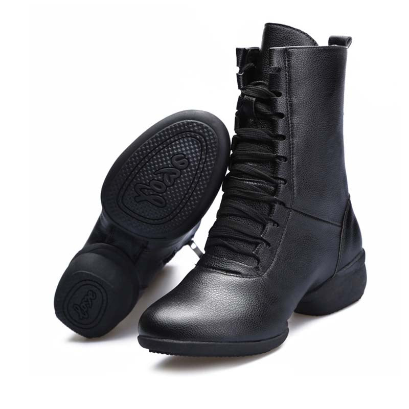 Women's Leatherette Boots JazWith Lace-up Dance Boots/Dance Shoes