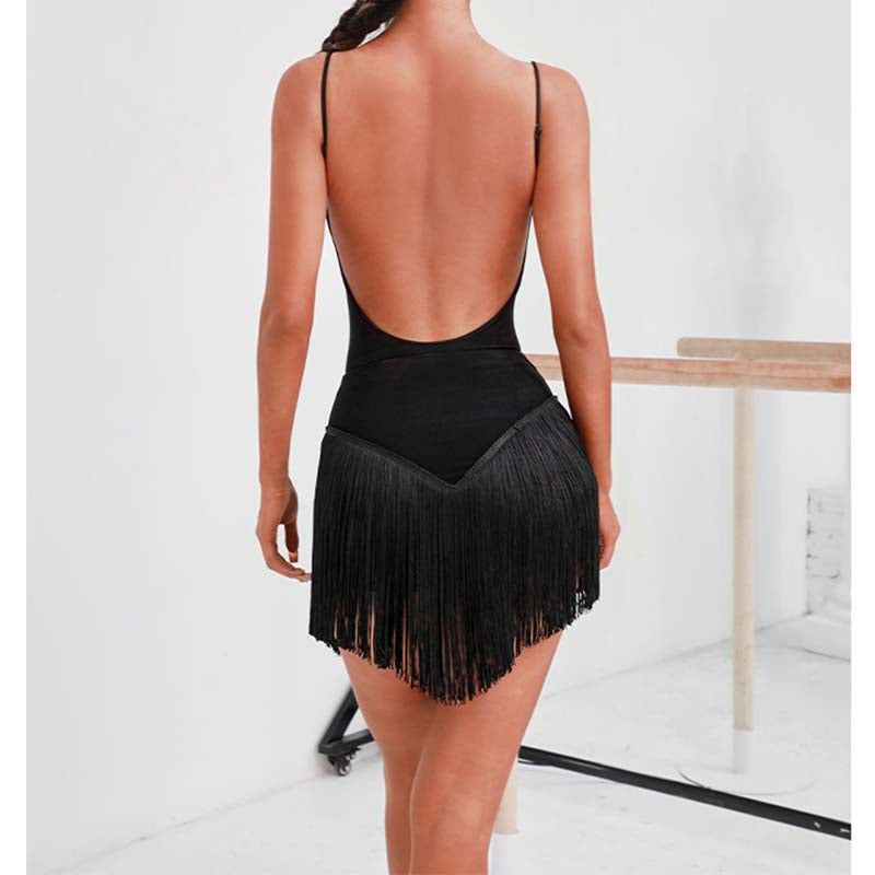 Women's Tassels Latin Dance Srt Dance Wear Training Performance Srts