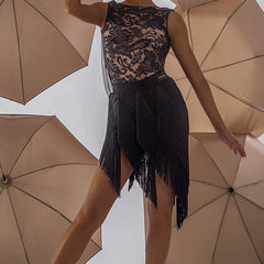 Women's Tassel Latin Dance Srt Standard Training Clothes