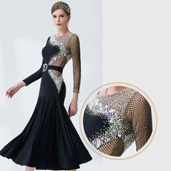 YUN Customisable-Women's DiamonBallroom Dancewear Modern Cotillion WaltDance Dress