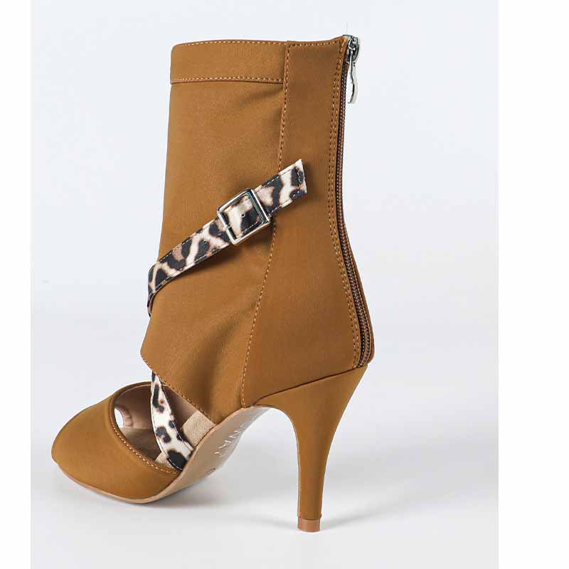 Women's Stretch Cloth Customized Heel Rubber Sole Heels Dance Boots JazDancing Shoes