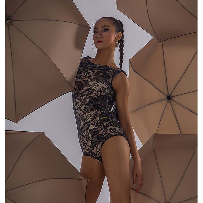 Women's Lace Dance Tops Professional Training Clothes Bodysuit