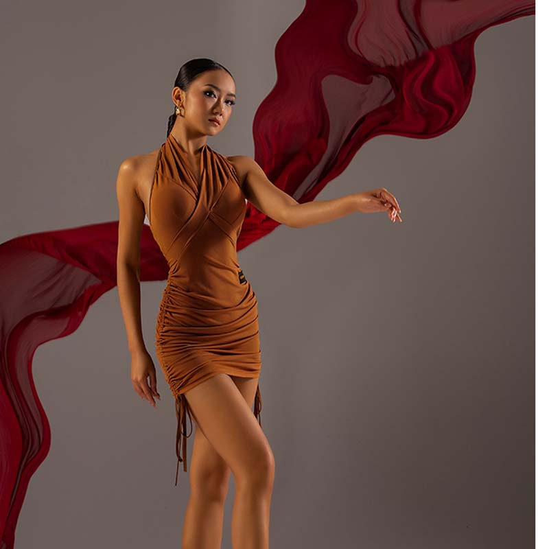 Women's Latin Dress Dance Wear Training Performance Dress