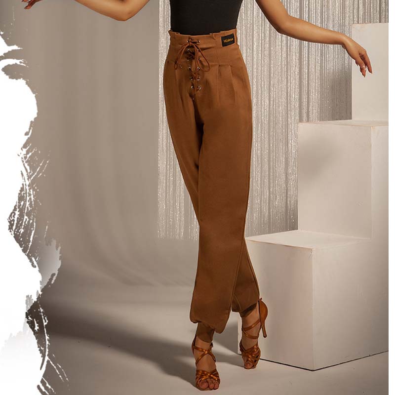 Women's High-waist Rope-tied National Standard Dance Pants Training Clothes
