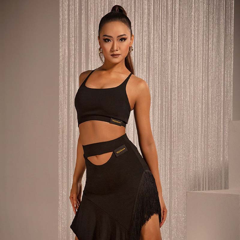 Women's Suspender Dance Top Ballroom Dance Clothes Training Clothes