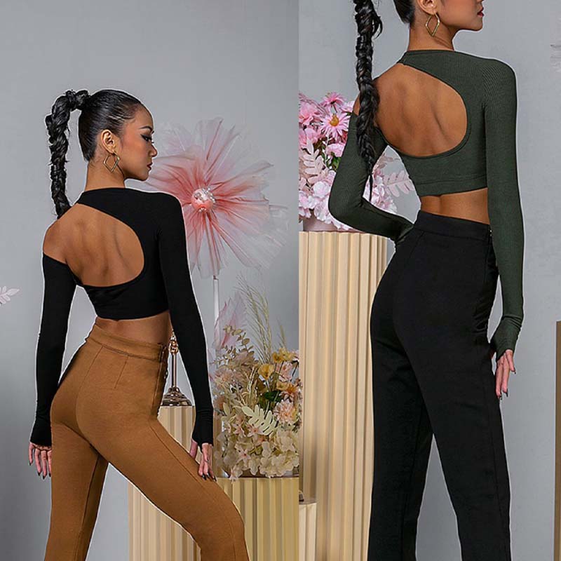 Women's Hollow Dance Tops Professional Training Clothes