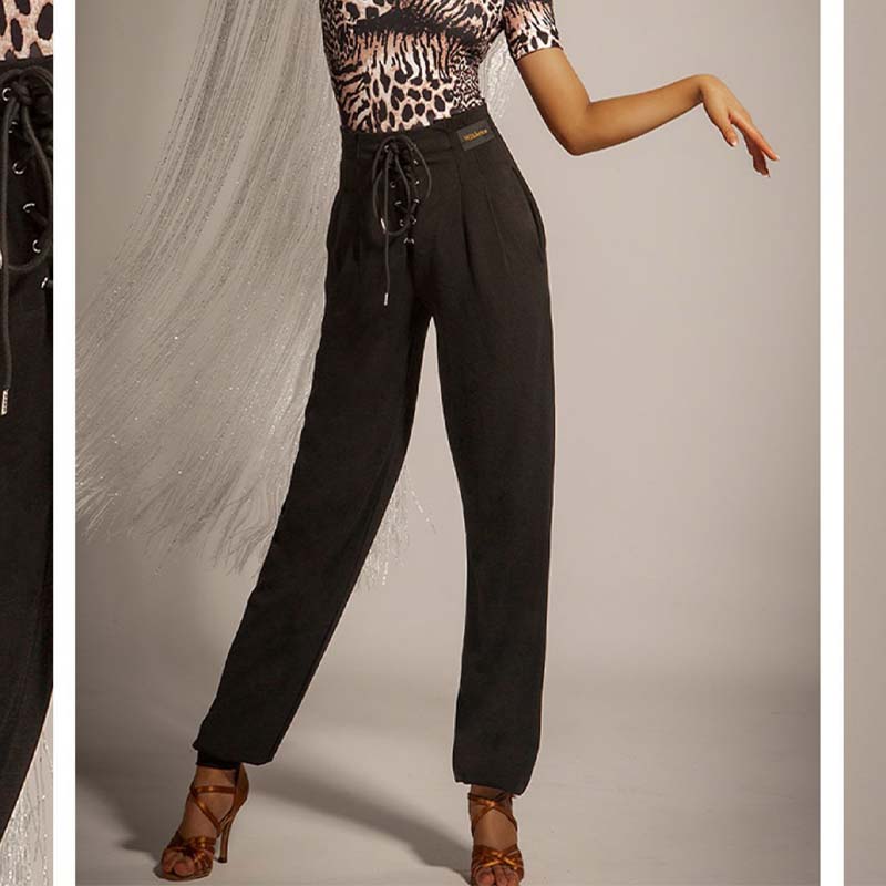 Women's High-waist Rope-tied National Standard Dance Pants Training Clothes