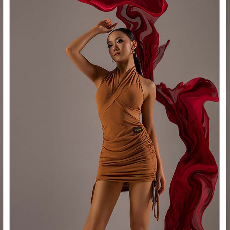 Women's Latin Dress Dance Wear Training Performance Dress