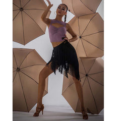 Women's Tassel Latin Dance Srt Standard Training Clothes