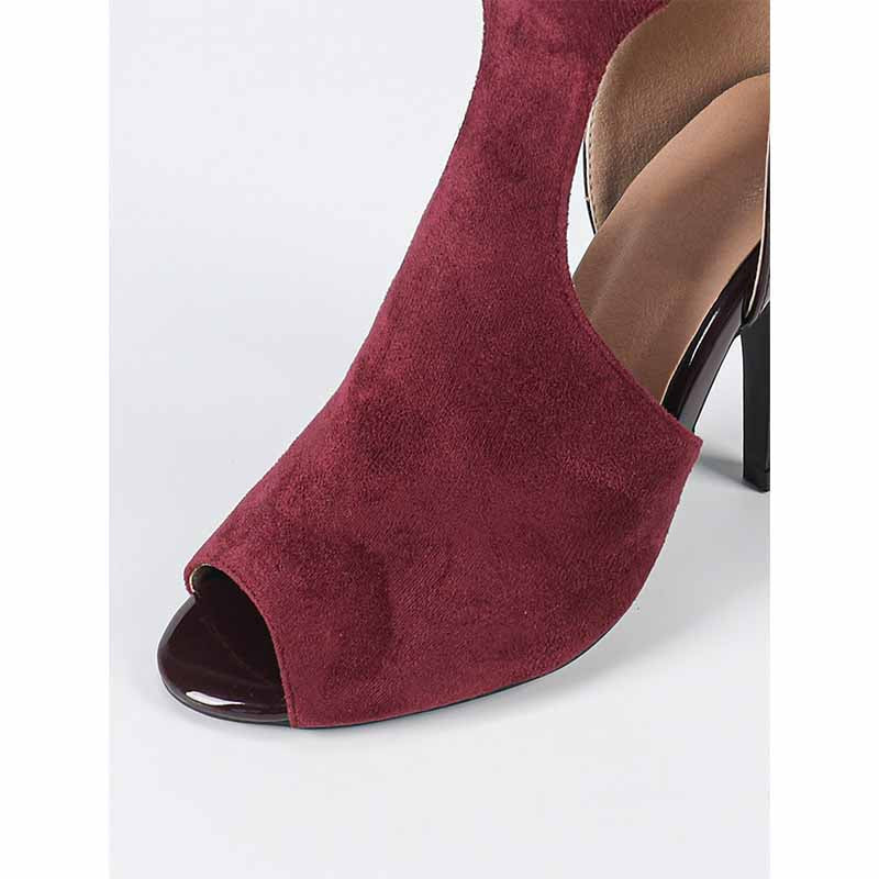 Women's PU Suede Customized Heel Rubber Sole Dance Boots Dance Shoes