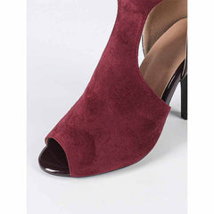 Women's PU Suede Customized Heel Rubber Sole Dance Boots Dance Shoes