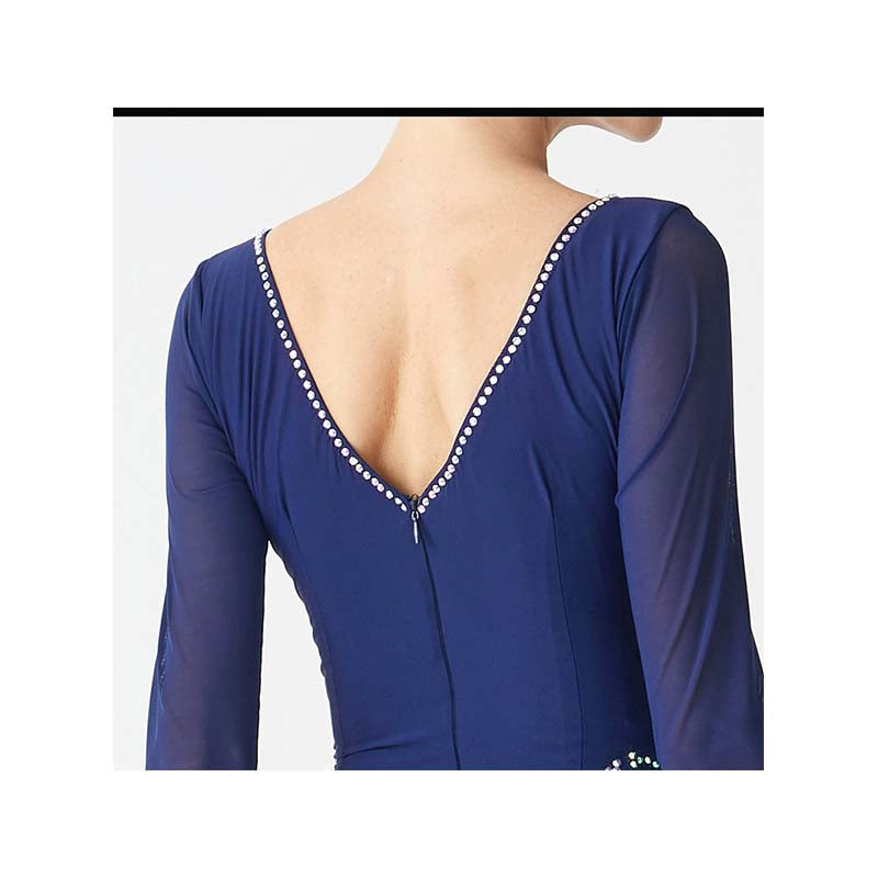 YUN Customisable-Women's Navy DiamonBallroom WaltModern Dance Dresses Dancewear