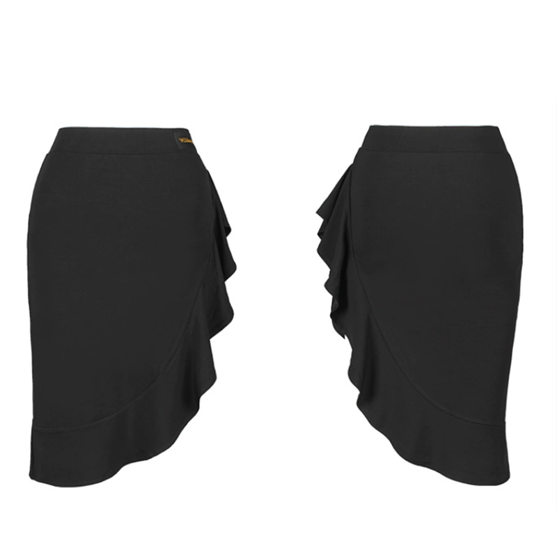 Women's Black Latin Dance Srt Professional Training Dance Wear