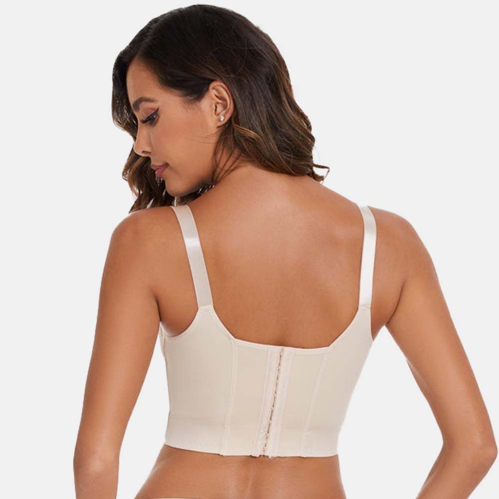 Full-Coverage Back Smoothing Bra-White