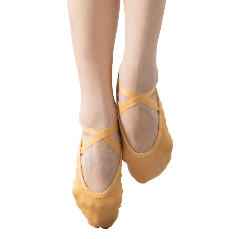 Women's Canvas Split-Sole Ballet Shoes