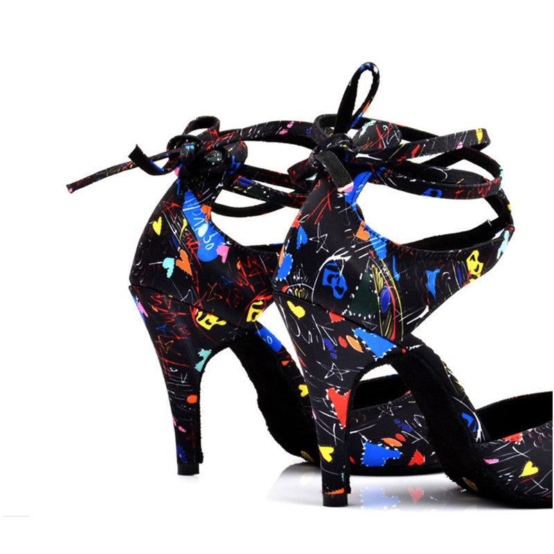 Women's Satin Customized Heel Latin Shoes Salsa Shoes Ballroom Dance Shoes