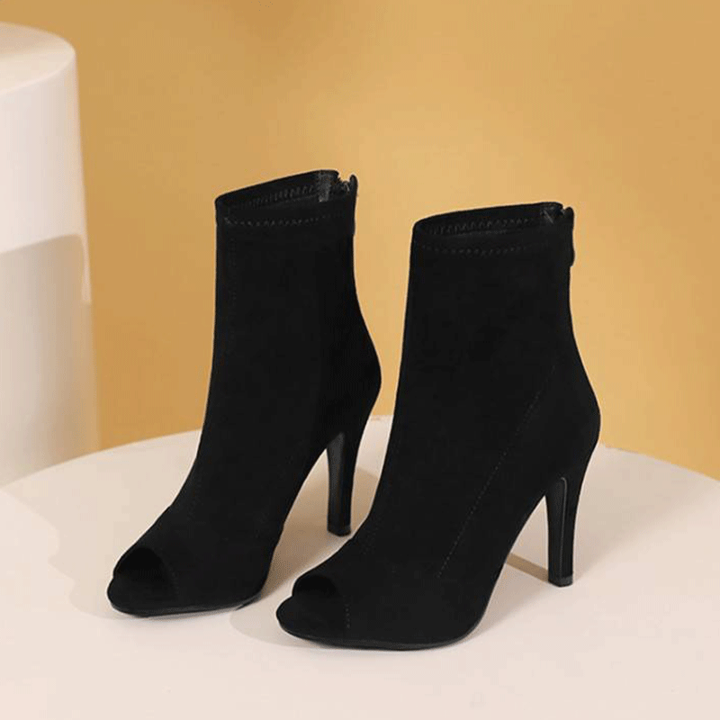 Women's 10cm Slim High Heel JazDance Shoes Heels Open Toe Dance Boots