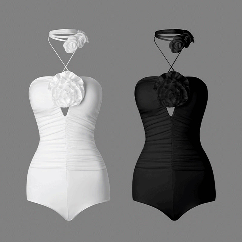 Women's Milk Silk Strapless Latin Dance Bodysuits Dance Wear Training Performance Bodysuits