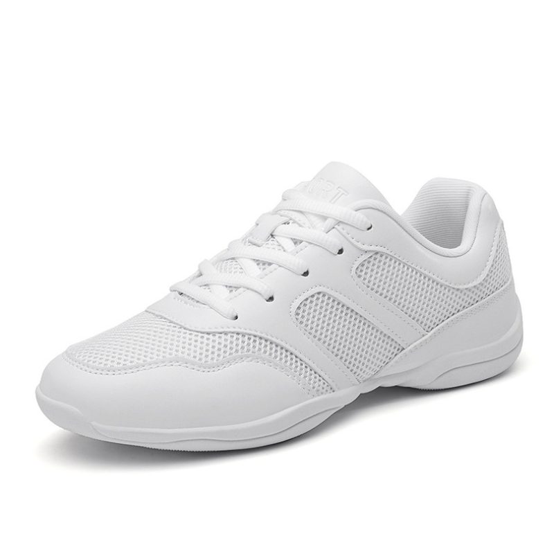 Women's White JazShoes Lace-up Dance Sneakers