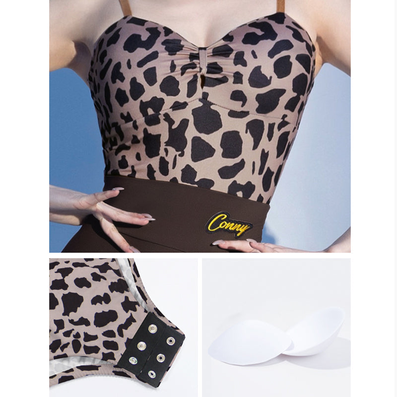 Women's Leopard Bodysuit Dance Tops Dance Wear