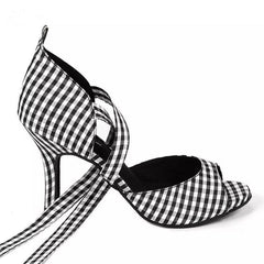 Women's Cloth Customized Heel Latin Shoes Salsa Shoes Ballroom Dance Shoes