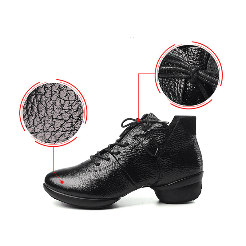 Women's 4cm Training Practice Outdoor Mesh Lace-up Dance Shoes JazDance Shoes