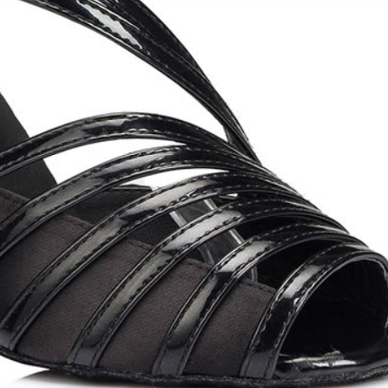 Women's Leatherette Satin Customized Heel Ballroom Dance Shoes Latin Shoes