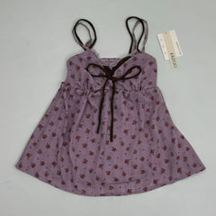 Two-piece v-neck pure-braided tank top