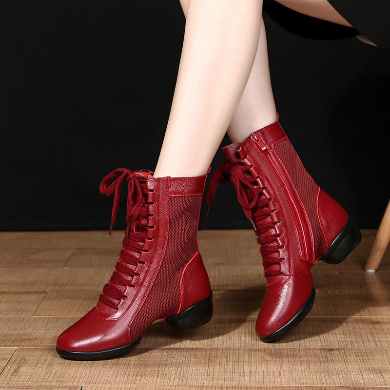 Women's Leatherette 4cm Heels With Lace-up Dance Shoes/Dance Boots/JazBoots