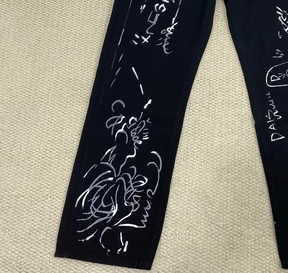 High-Street Style Wide-Leg Casual Trousers