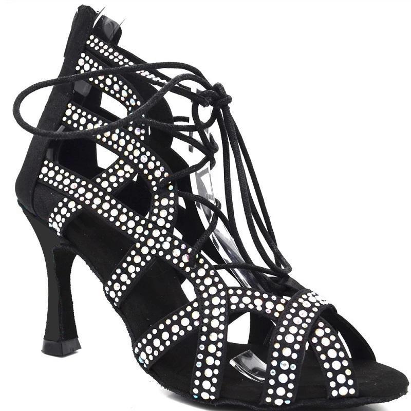 Women's Rhinestone Customized Heel Heels Dance Boots JazSalsa Dancing Shoes