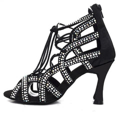 Women's Rhinestone Customized Heel Heels Dance Boots JazSalsa Dancing Shoes