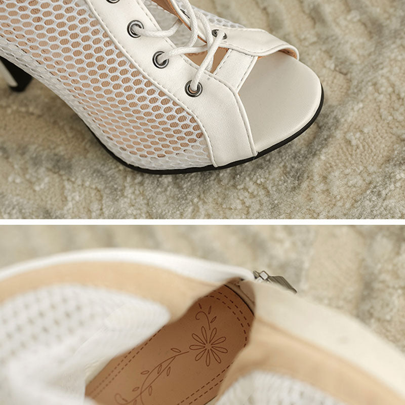 Women's 10cm Heel Microfiber JazShoes Rubber Sole Pole Dancing Shoes