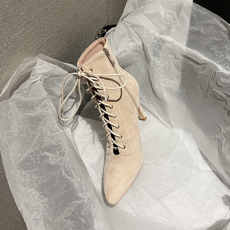 Women's 9cm Heel Suede Heels Dance Boots JazSalsa Street Sole Dancing Shoes