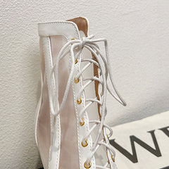 Women's 7.5cm/10cm Rubber Sole Leatherette JazShoes Dance Heels Dance Boots