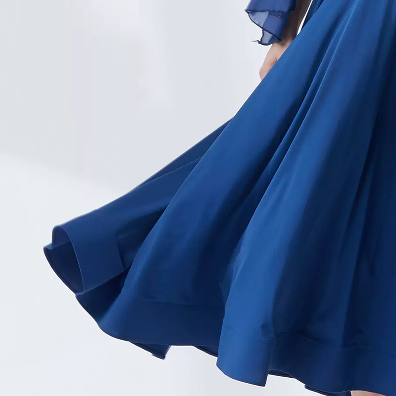 YUN Customisable-Women's Batwing Sleeve DiamonCostume Dress For Ballroom Dancing standard/Smooth Dress